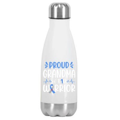 T1D Grandma Type 1 Diabetes Awareness Gift Stainless Steel Insulated Water Bottle