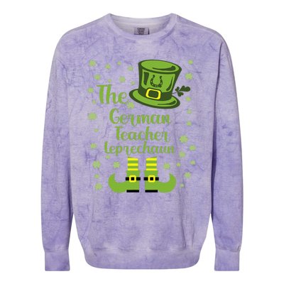 The German Teacher Leprechaun Group Matching St Patricks Day Colorblast Crewneck Sweatshirt