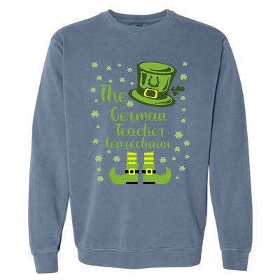 The German Teacher Leprechaun Group Matching St Patricks Day Garment-Dyed Sweatshirt