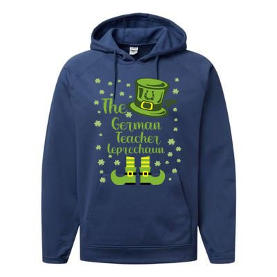 The German Teacher Leprechaun Group Matching St Patricks Day Performance Fleece Hoodie