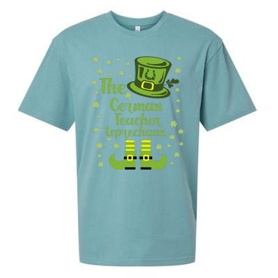 The German Teacher Leprechaun Group Matching St Patricks Day Sueded Cloud Jersey T-Shirt