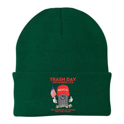 Trump Garbage Trash Day November 5 Garbage Taking Out Trash Knit Cap Winter Beanie