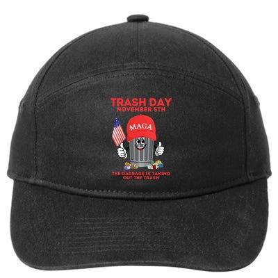 Trump Garbage Trash Day November 5 Garbage Taking Out Trash 7-Panel Snapback Hat