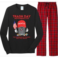 Trump Garbage Trash Day November 5 Garbage Taking Out Trash Long Sleeve Pajama Set