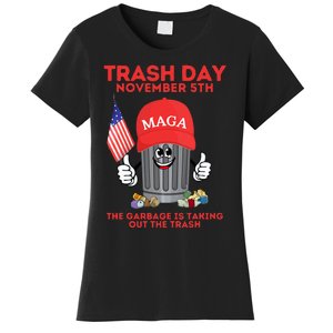 Trump Garbage Trash Day November 5 Garbage Taking Out Trash Women's T-Shirt