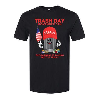 Trump Garbage Trash Day November 5 Garbage Taking Out Trash Softstyle® CVC T-Shirt