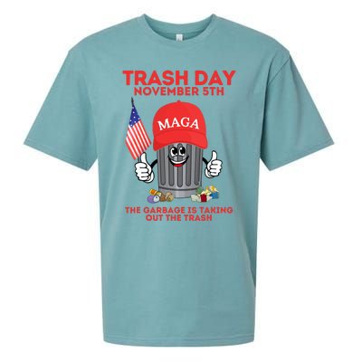 Trump Garbage Trash Day November 5 Garbage Taking Out Trash Sueded Cloud Jersey T-Shirt