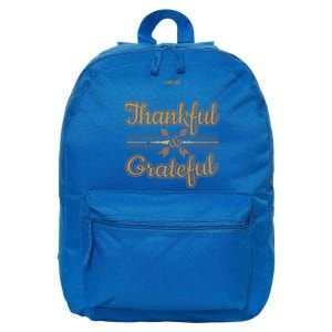 Thankful Grateful Thanksgiving Quote Thanksgiving Message Gift 16 in Basic Backpack