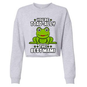 Toadmeaningful Giftally The Best Mami Frog Lover Toad Mother Meaningful Gift Cropped Pullover Crew