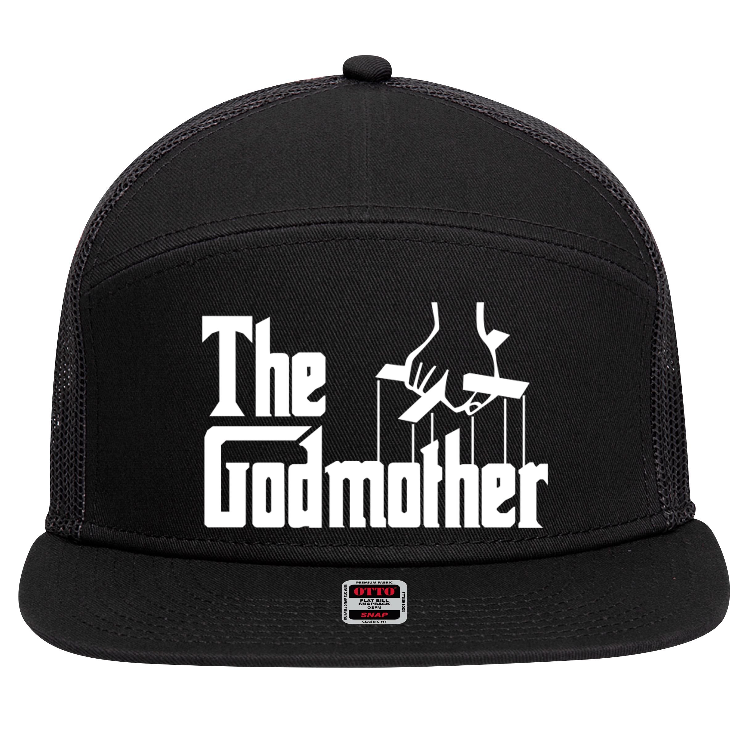 The Godmother 7 Panel Mesh Trucker Snapback Hat