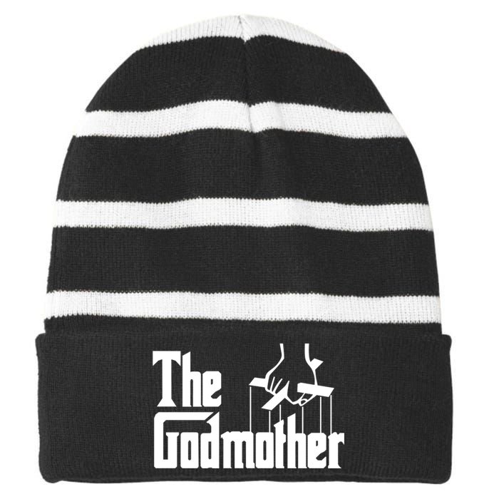 The Godmother Striped Beanie with Solid Band