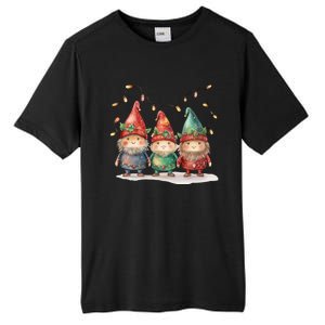 Three Gnomies Tree Christmas Cute Xmas Three Gnomies Gift Tall Fusion ChromaSoft Performance T-Shirt