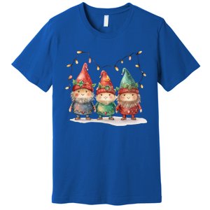 Three Gnomies Tree Christmas Cute Xmas Three Gnomies Gift Premium T-Shirt