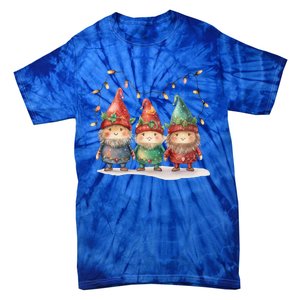 Three Gnomies Tree Christmas Cute Xmas Three Gnomies Gift Tie-Dye T-Shirt