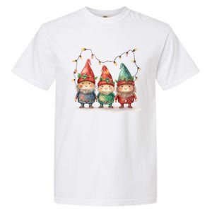 Three Gnomies Tree Christmas Cute Xmas Three Gnomies Gift Garment-Dyed Heavyweight T-Shirt