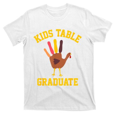 Table Graduate Thanksgiving Turkey Handprint T-Shirt