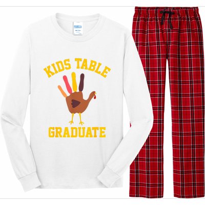 Table Graduate Thanksgiving Turkey Handprint Long Sleeve Pajama Set