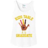 Table Graduate Thanksgiving Turkey Handprint Ladies Essential Tank