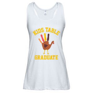 Table Graduate Thanksgiving Turkey Handprint Ladies Essential Flowy Tank