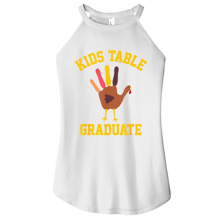 Table Graduate Thanksgiving Turkey Handprint Women's Perfect Tri Rocker Tank