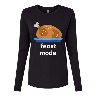 Turkey Gift Thanksgiving 2020 Funny Autumn Feast Mode Funny Gift Womens Cotton Relaxed Long Sleeve T-Shirt