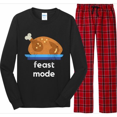 Turkey Gift Thanksgiving 2020 Funny Autumn Feast Mode Funny Gift Long Sleeve Pajama Set