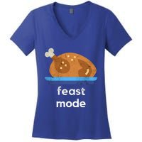 Turkey Gift Thanksgiving 2020 Funny Autumn Feast Mode Funny Gift Women's V-Neck T-Shirt