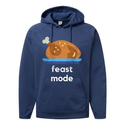 Turkey Gift Thanksgiving 2020 Funny Autumn Feast Mode Funny Gift Performance Fleece Hoodie