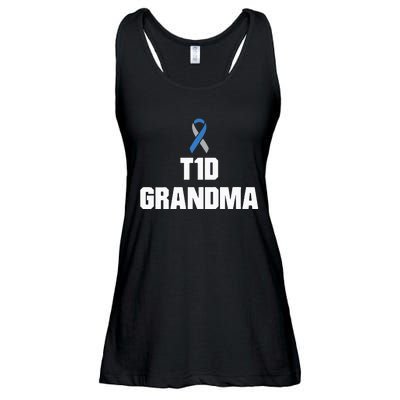 T1D Grandma Type One Diabetes Awareness Ladies Essential Flowy Tank