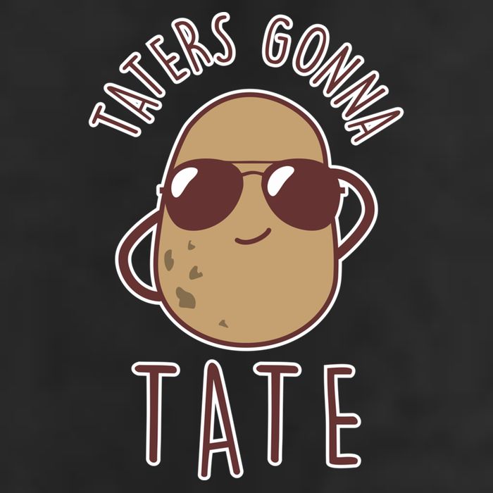 Taters Gonna Tate Funny Potato Tater Tot Foodie Gift 7 Panel Mesh Trucker Snapback Hat