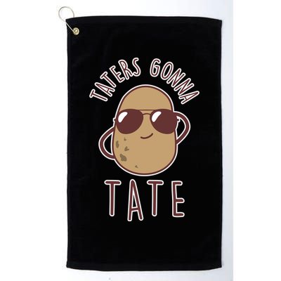 Taters Gonna Tate Funny Potato Tater Tot Foodie Gift Golf Towel