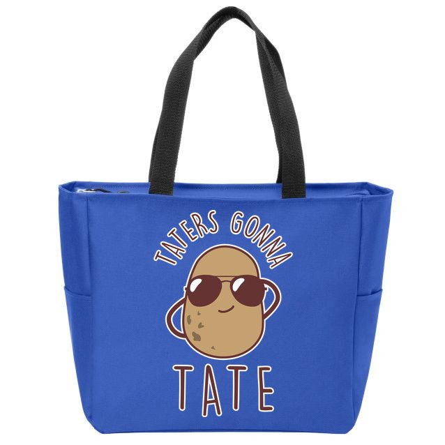 Taters Gonna Tate Funny Potato Tater Tot Foodie Gift Zip Tote Bag