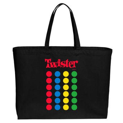 Twister Game Cotton Canvas Jumbo Tote