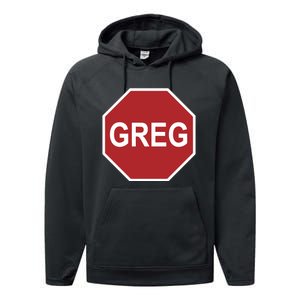 Tism Greg The Stop Sign Performance Fleece Hoodie