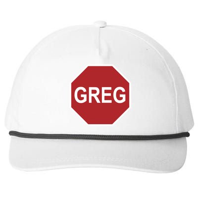 Tism Greg The Stop Sign Snapback Five-Panel Rope Hat