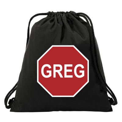 Tism Greg The Stop Sign Drawstring Bag