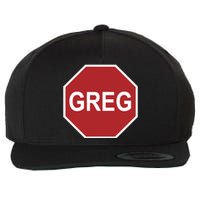 Tism Greg The Stop Sign Wool Snapback Cap