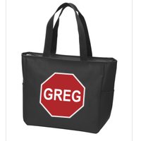 Tism Greg The Stop Sign Zip Tote Bag