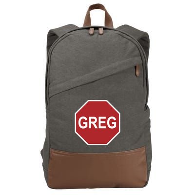 Tism Greg The Stop Sign Cotton Canvas Backpack