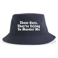 These Gays They're Trying To Murder Me Tank Top Sustainable Bucket Hat