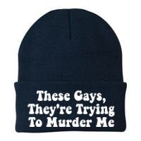 These Gays They're Trying To Murder Me Tank Top Knit Cap Winter Beanie