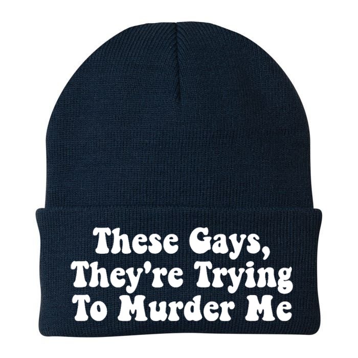 These Gays They're Trying To Murder Me Tank Top Knit Cap Winter Beanie