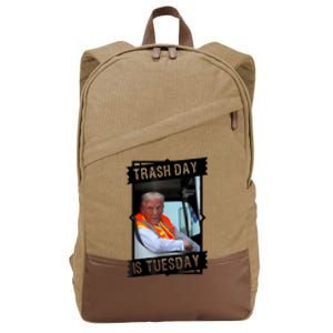 Trump Garbage Truck Trash Day Is Tuesday Cotton Canvas Backpack