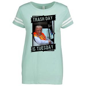 Trump Garbage Truck Trash Day Is Tuesday Enza Ladies Jersey Football T-Shirt