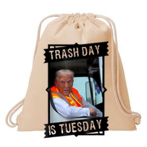 Trump Garbage Truck Trash Day Is Tuesday Drawstring Bag