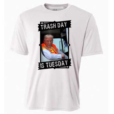 Trump Garbage Truck Trash Day Is Tuesday Cooling Performance Crew T-Shirt