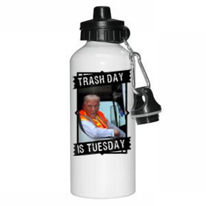 Trump Garbage Truck Trash Day Is Tuesday Aluminum Water Bottle