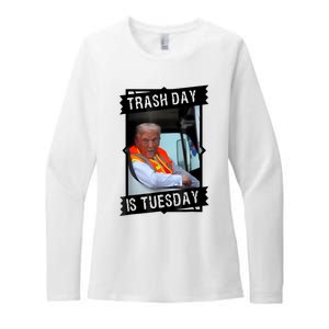 Trump Garbage Truck Trash Day Is Tuesday Womens CVC Long Sleeve Shirt