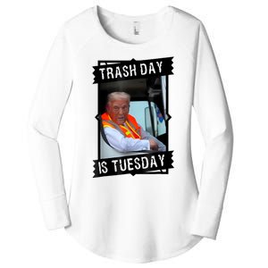 Trump Garbage Truck Trash Day Is Tuesday Women's Perfect Tri Tunic Long Sleeve Shirt