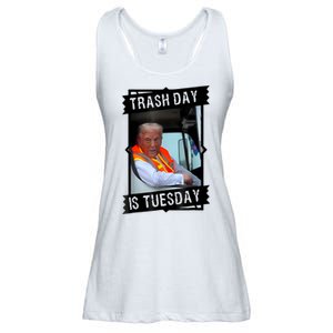 Trump Garbage Truck Trash Day Is Tuesday Ladies Essential Flowy Tank